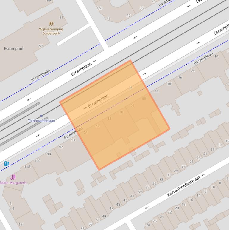 Kaart van postcodegebied 2547GJ.