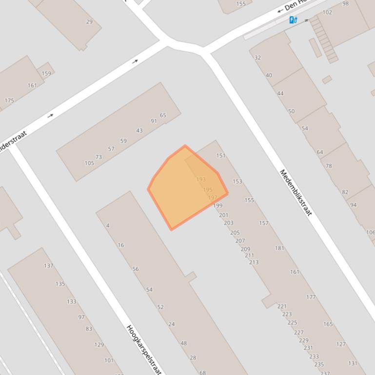 Kaart van postcodegebied 2547GV.