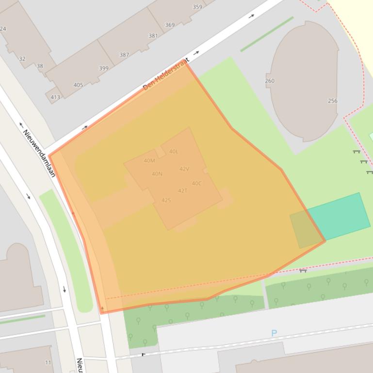 Kaart van postcodegebied 2547HW.