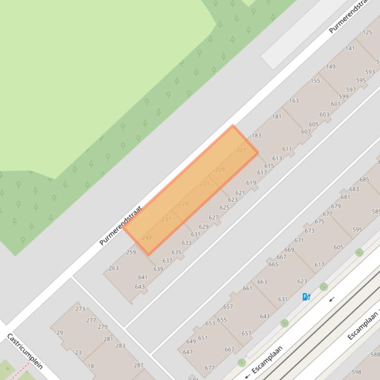 Kaart van postcodegebied 2547JD.