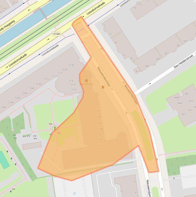 Kaart van postcodegebied 2547JG.