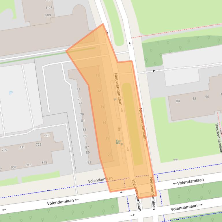 Kaart van postcodegebied 2547JH.