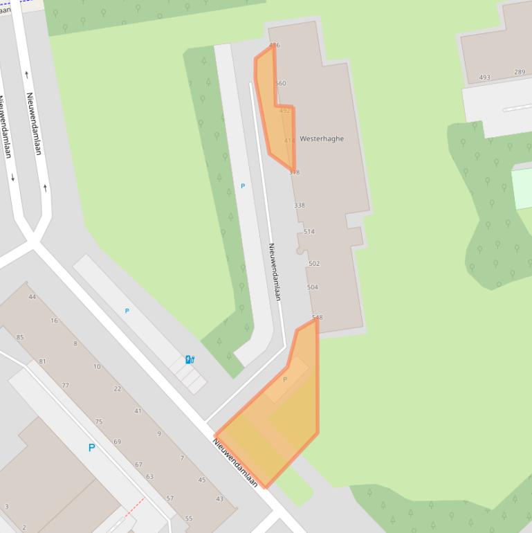 Kaart van postcodegebied 2547JX.