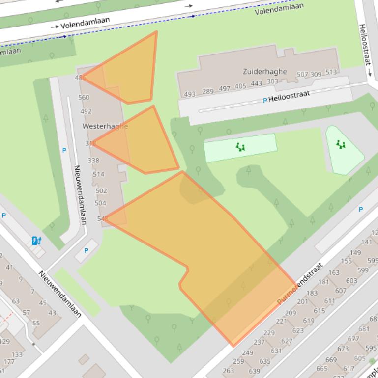 Kaart van postcodegebied 2547JZ.