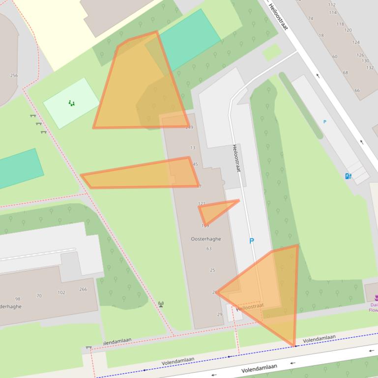 Kaart van postcodegebied 2547KA.