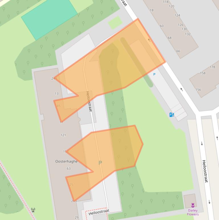 Kaart van postcodegebied 2547KB.