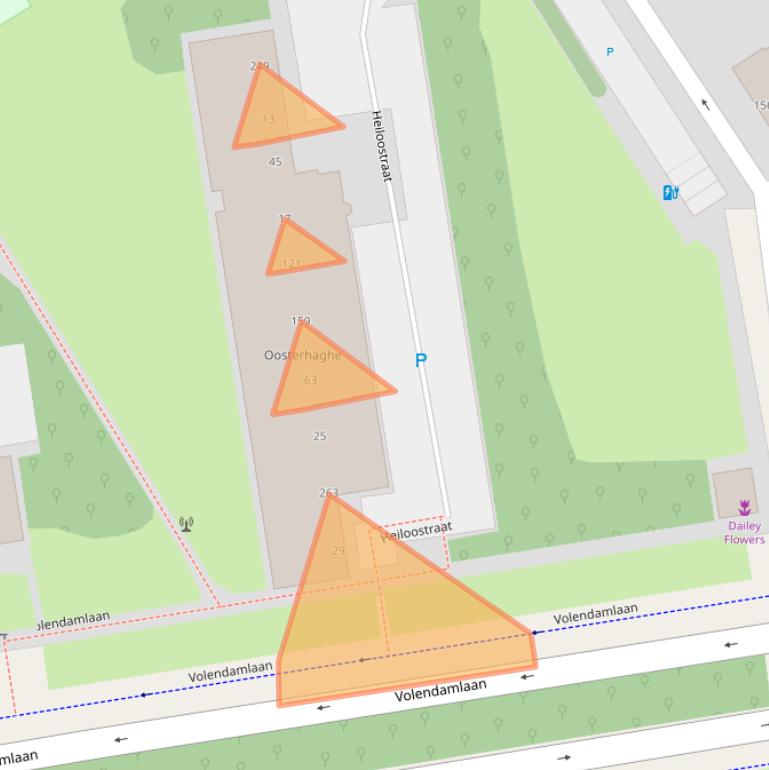 Kaart van postcodegebied 2547KE.