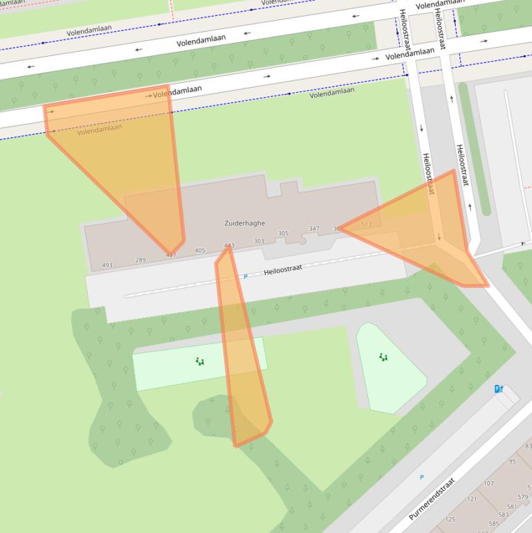 Kaart van postcodegebied 2547KJ.