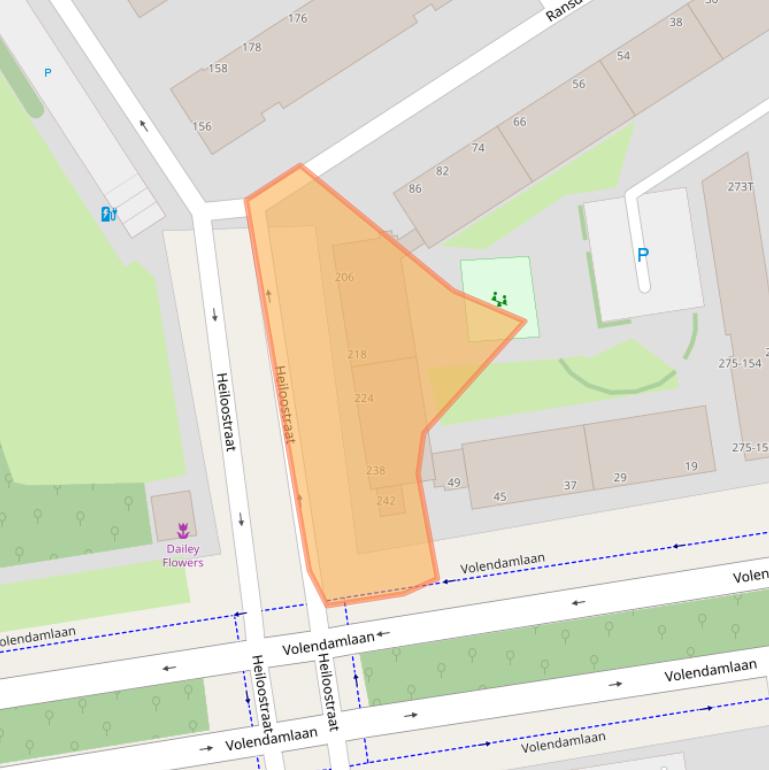 Kaart van postcodegebied 2547KW.