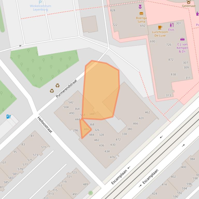 Kaart van postcodegebied 2547KZ.