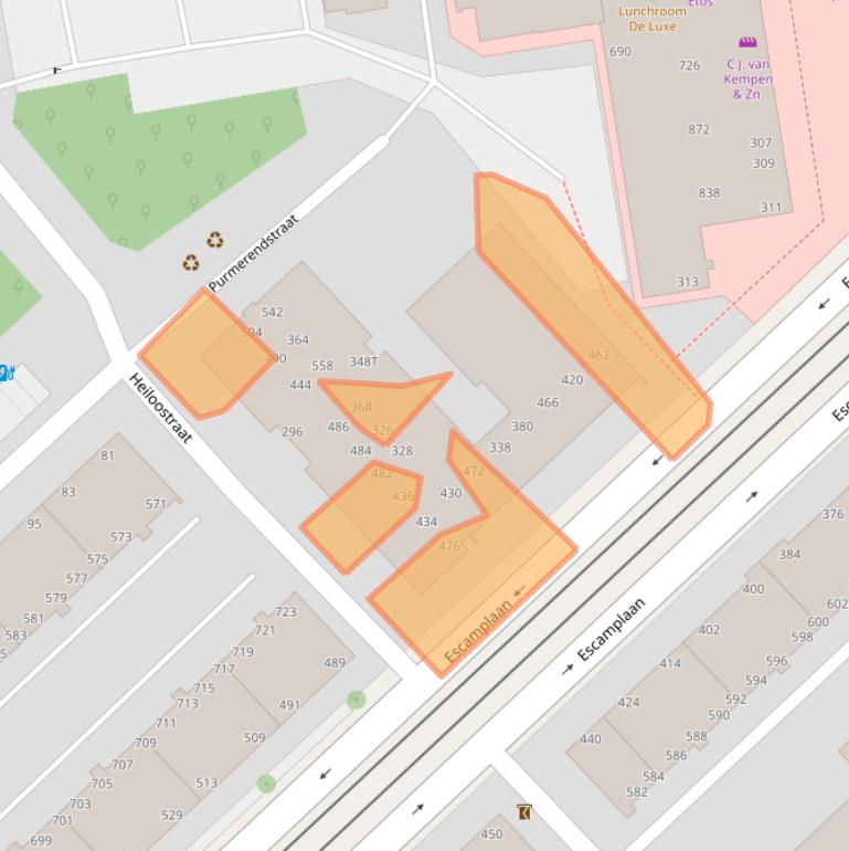 Kaart van postcodegebied 2547LA.