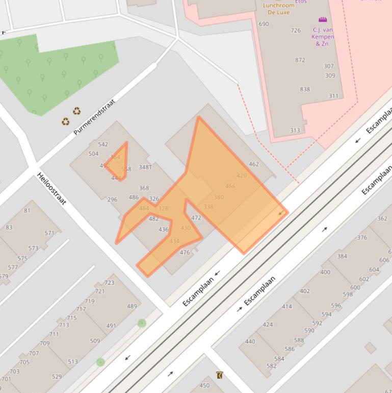 Kaart van postcodegebied 2547LB.