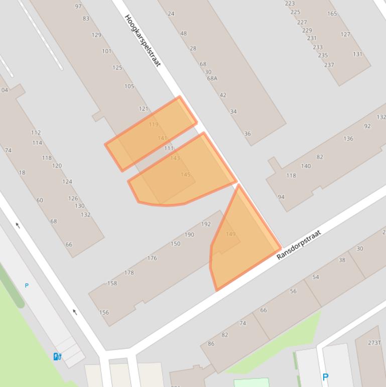 Kaart van postcodegebied 2547LM.