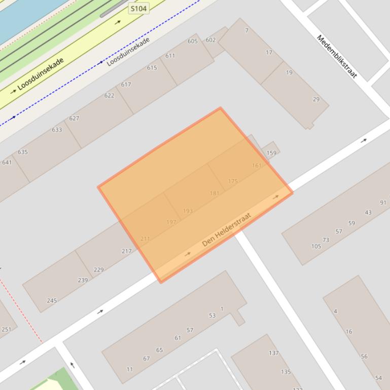 Kaart van postcodegebied 2547SG.