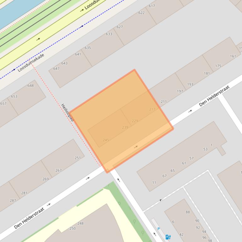 Kaart van postcodegebied 2547SH.