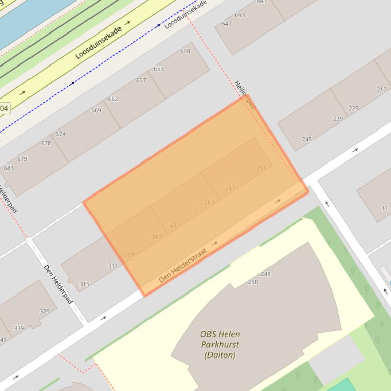 Kaart van postcodegebied 2547SJ.