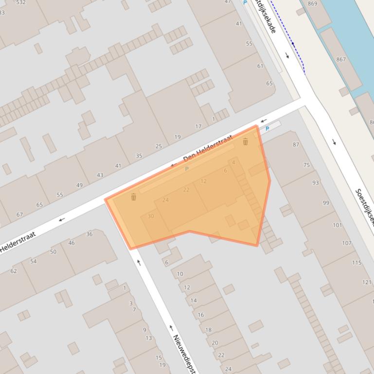 Kaart van postcodegebied 2547SM.