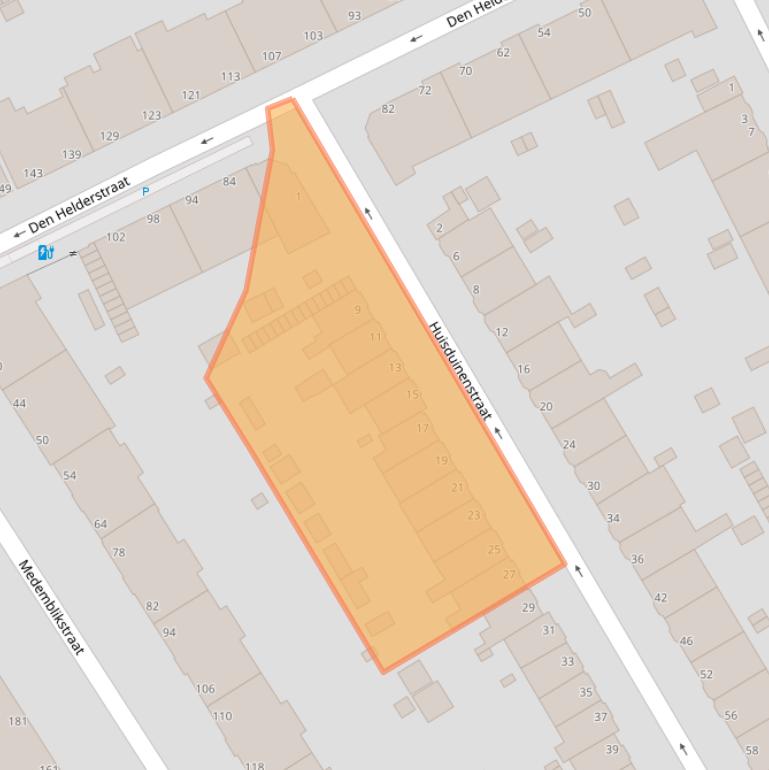 Kaart van postcodegebied 2547TA.