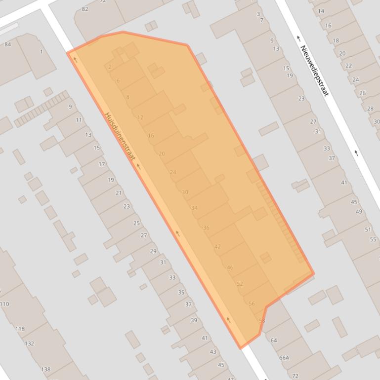 Kaart van postcodegebied 2547TC.