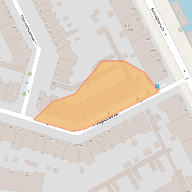 Kaart van postcodegebied 2547TL.