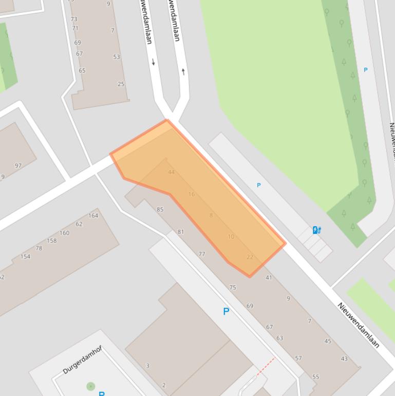 Kaart van postcodegebied 2547VG.