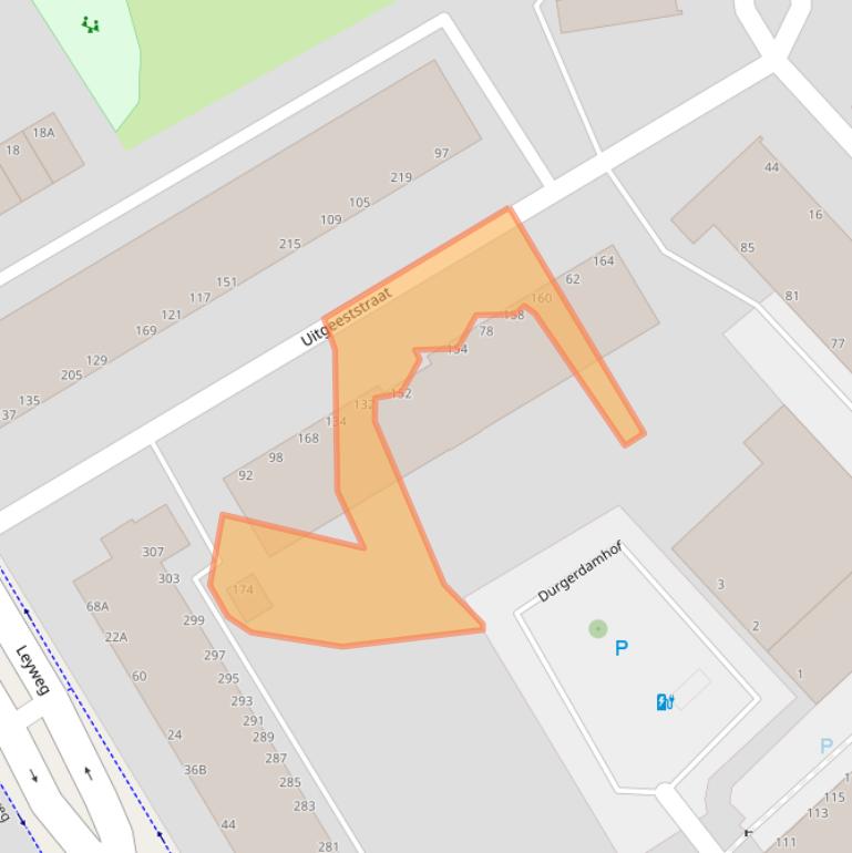 Kaart van postcodegebied 2547VK.