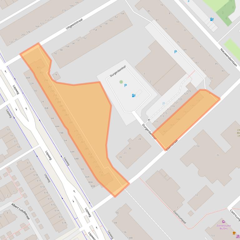 Kaart van postcodegebied 2547VP.