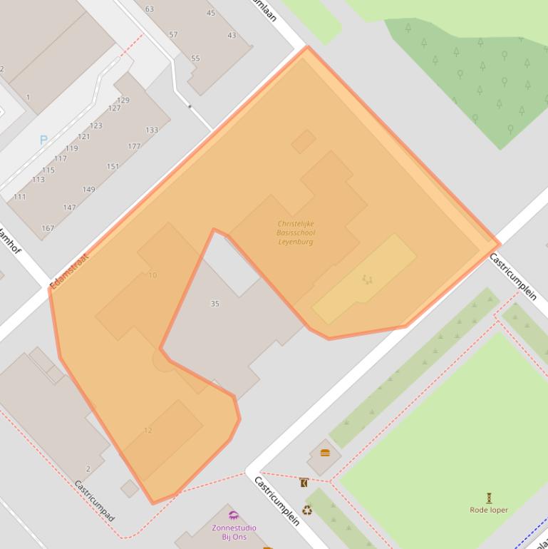 Kaart van postcodegebied 2547VR.