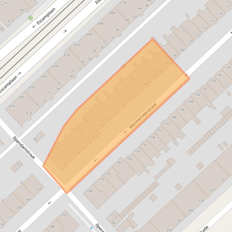 Kaart van postcodegebied 2547XN.