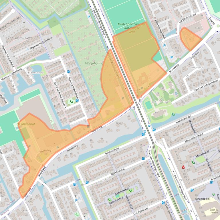 Kaart van postcodegebied 2548AC.