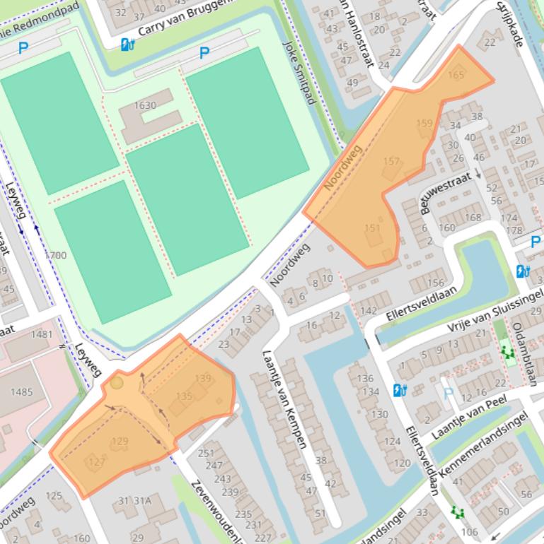 Kaart van postcodegebied 2548AD.