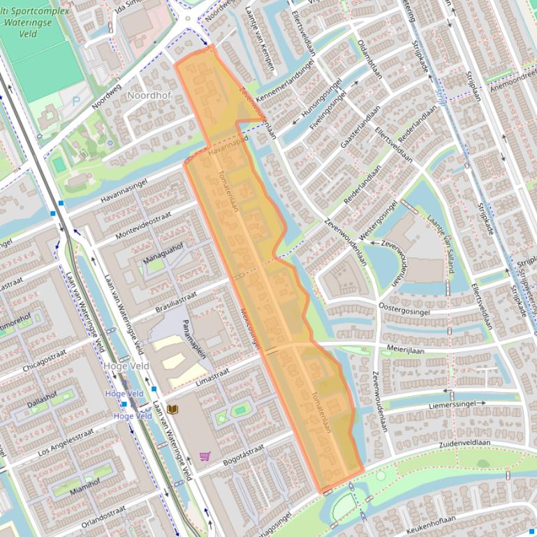 Kaart van postcodegebied 2548AJ.