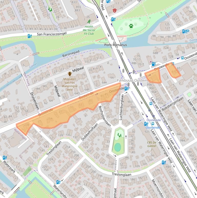 Kaart van postcodegebied 2548AK.