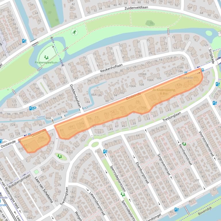 Kaart van postcodegebied 2548AL.