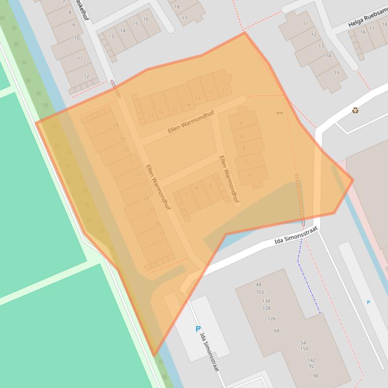 Kaart van postcodegebied 2548BE.