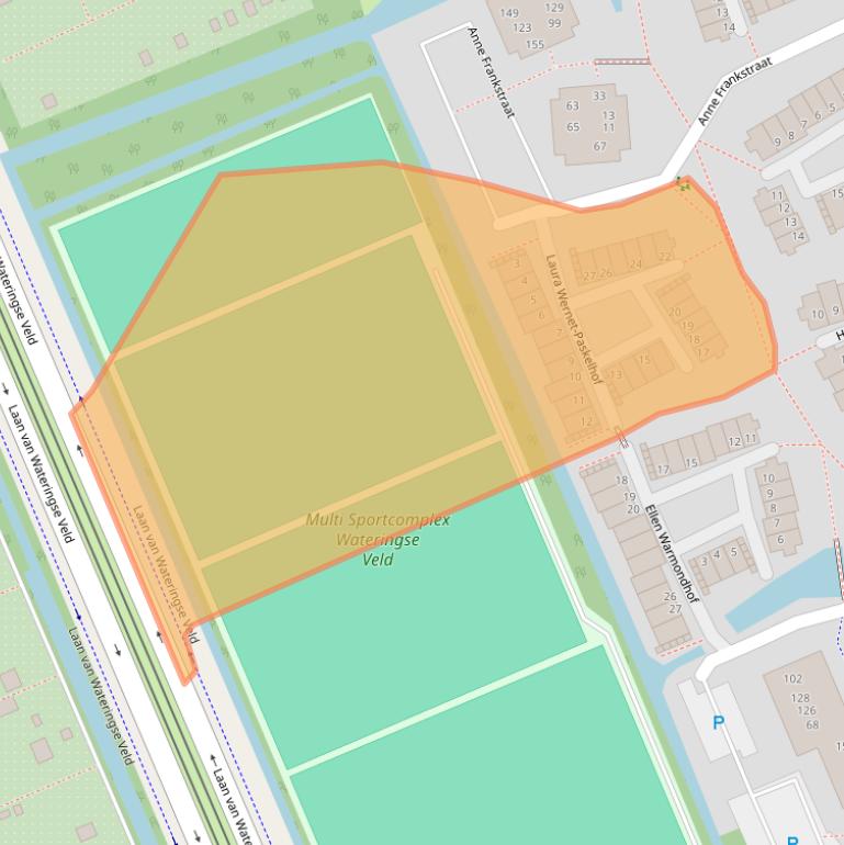 Kaart van postcodegebied 2548BG.