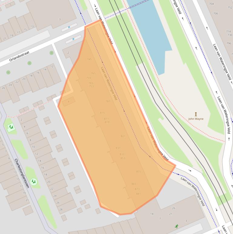 Kaart van postcodegebied 2548BP.