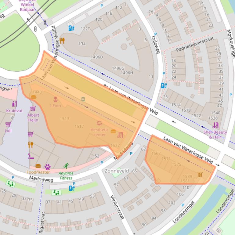 Kaart van postcodegebied 2548CA.