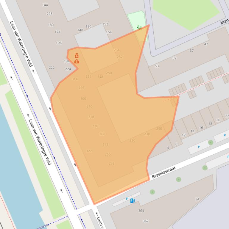 Kaart van postcodegebied 2548CH.