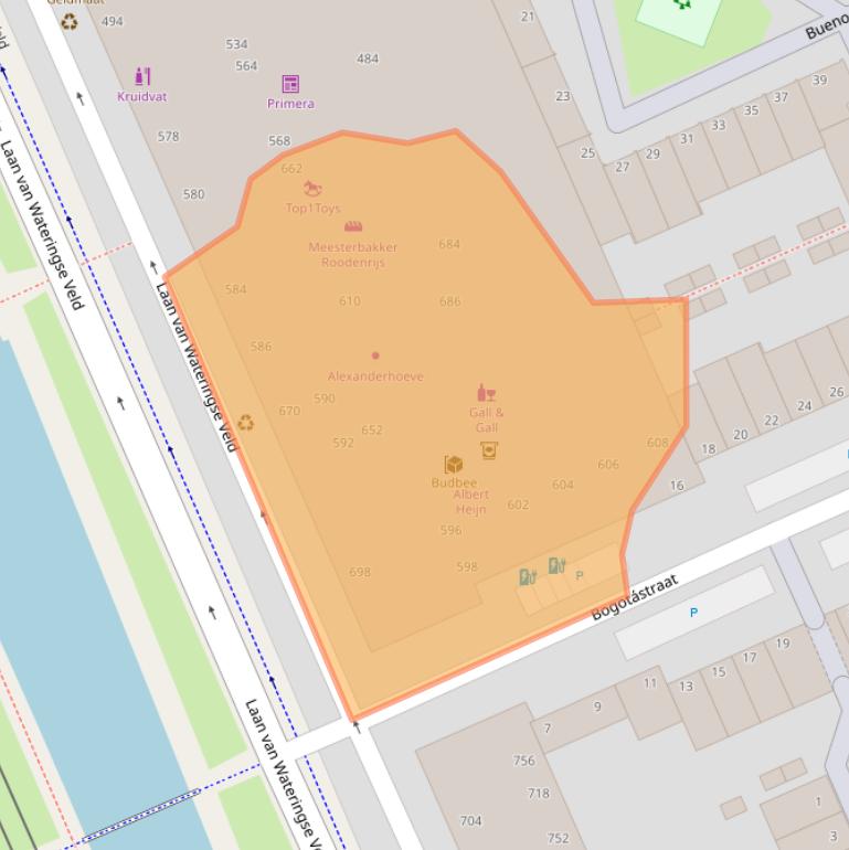 Kaart van postcodegebied 2548CM.