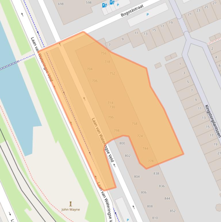 Kaart van postcodegebied 2548CN.