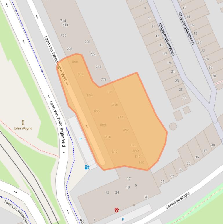 Kaart van postcodegebied 2548CP.