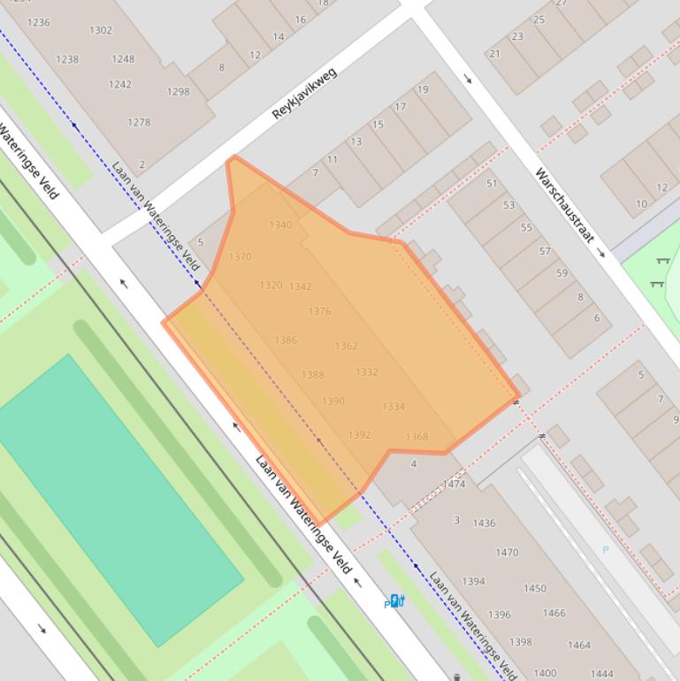 Kaart van postcodegebied 2548CX.