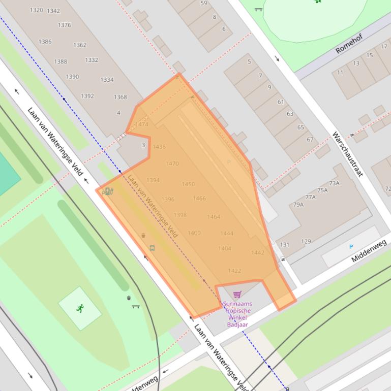 Kaart van postcodegebied 2548CZ.