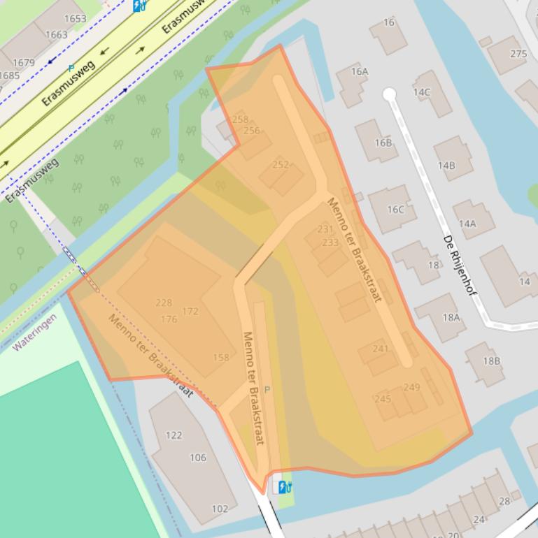 Kaart van postcodegebied 2548EC.