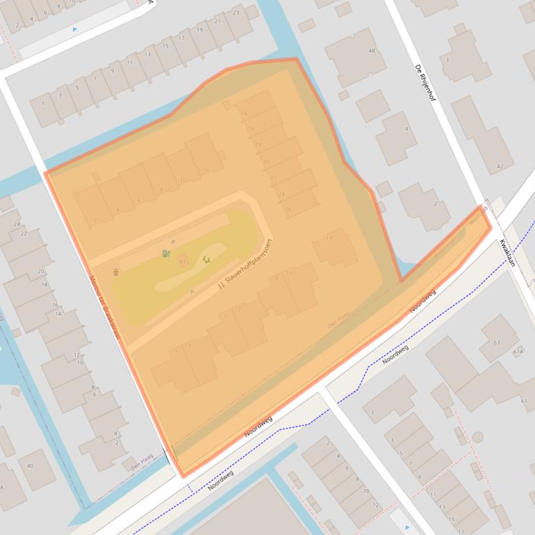 Kaart van postcodegebied 2548ED.