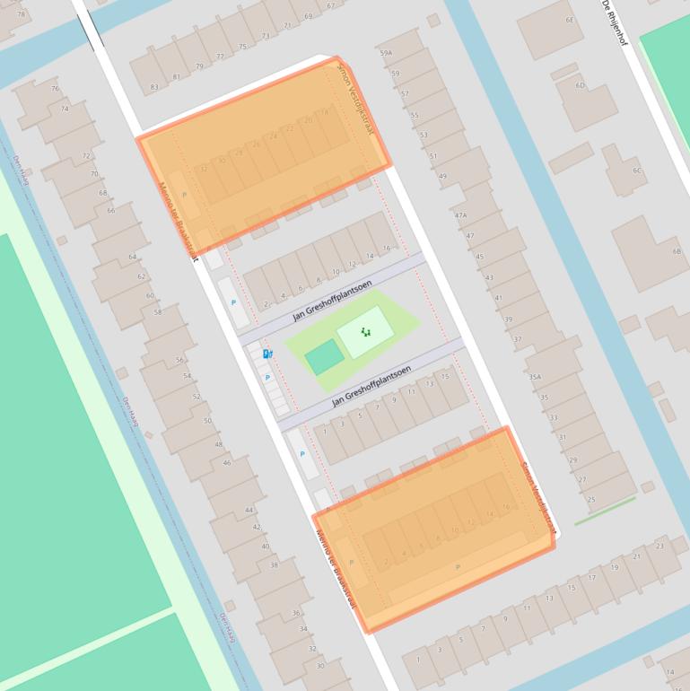 Kaart van postcodegebied 2548EG.
