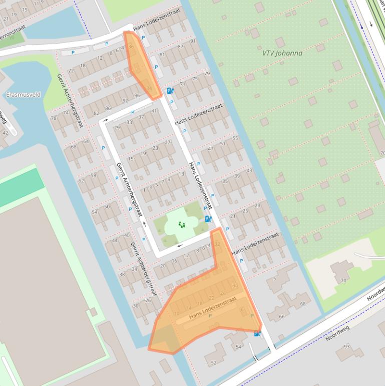 Kaart van postcodegebied 2548EM.