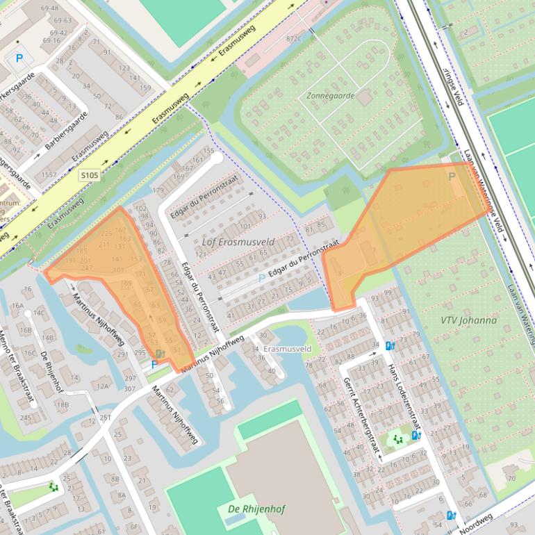 Kaart van postcodegebied 2548ER.