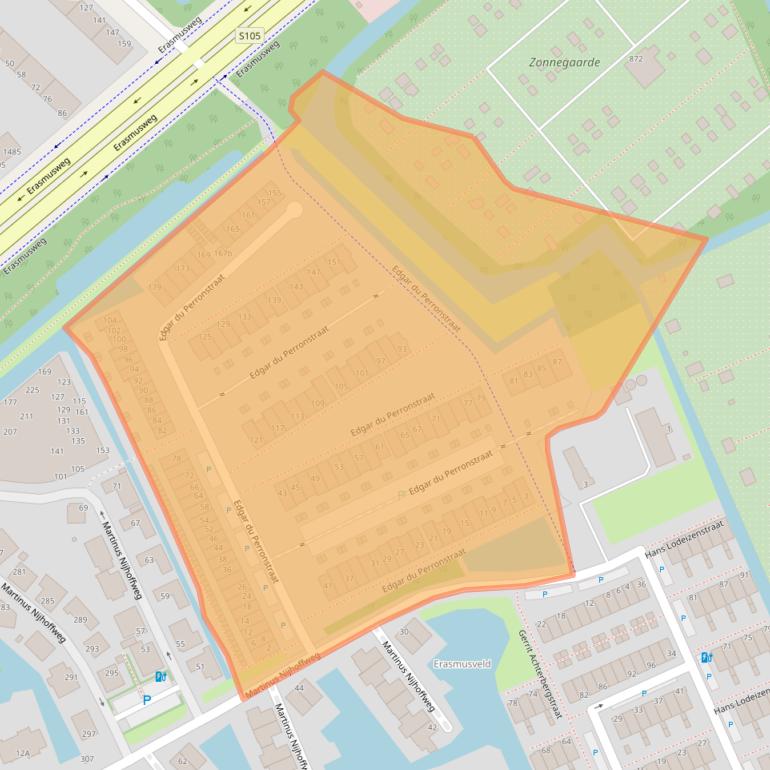 Kaart van postcodegebied 2548ES.